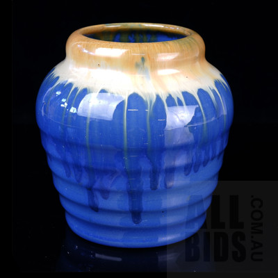 Vintage Australian Remued Art Deco Style Drip Glazed Vase