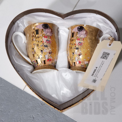 Boxed Queen Isabel Gustav Klimt Collection Two Mug Set