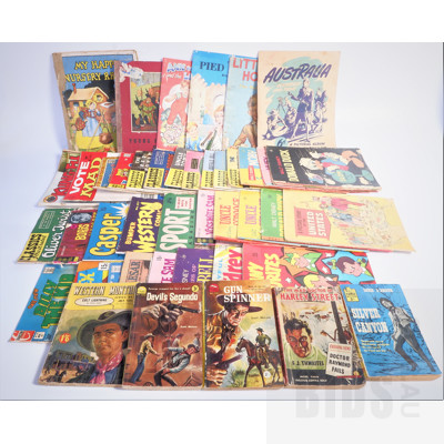 Quantity Vintage Comics, Children's Books and Western Novels