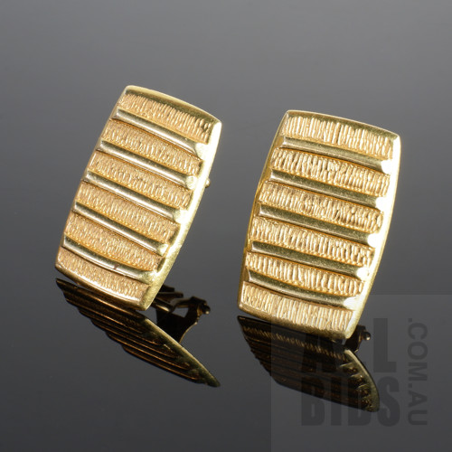 18ct Yellow Gold Stud and Clip Earrings, Circa 1970s, 16.2g