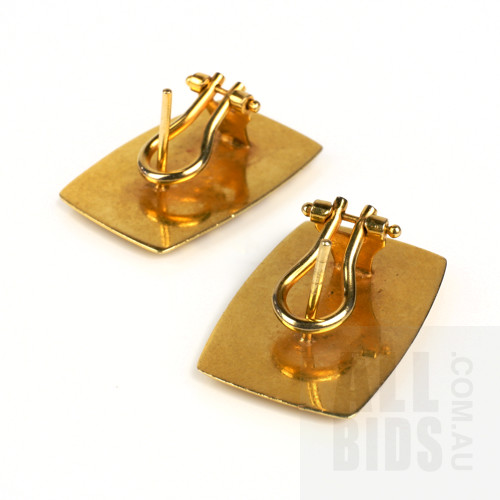 18ct Yellow Gold Stud and Clip Earrings, Circa 1970s, 16.2g