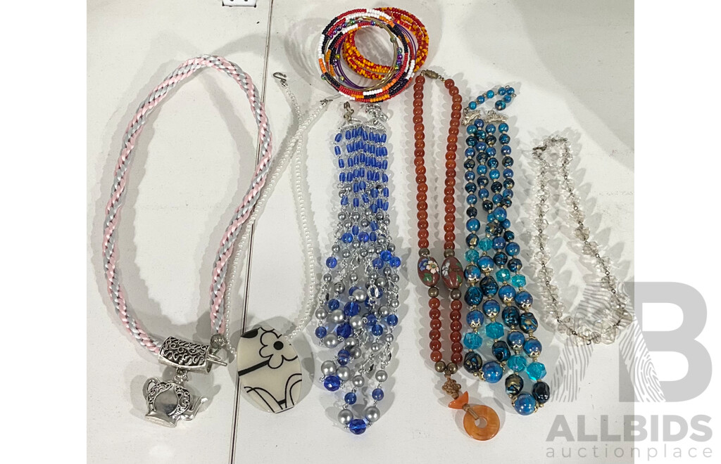 Collection of Costume Jewellery Necklaces and Bracelets