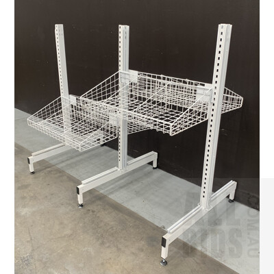 Metal Double Sided Shelving Unit