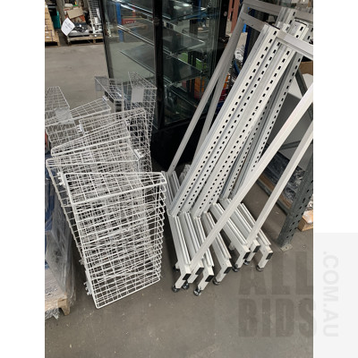 Metal Double Sided Shelving Unit