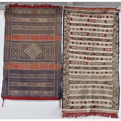 Two Small Hand Woven Wool Kilims