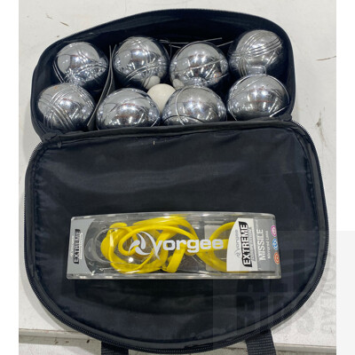 Dunlop Backyard Boules Set & Vorgee Extreme Competition Swimming Goggles