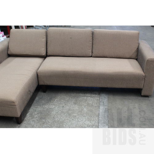 Three Seater Chaise Lounge With Ottoman