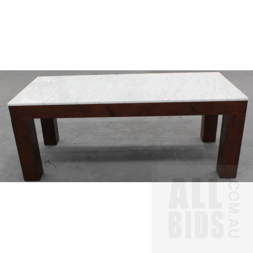 Substantial Marble Topped Dining Table