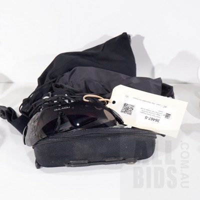 Three Pairs Snow Goggles in Bags Including Sontimer and One Pair Dulaiou Sunglasses