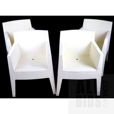 Set of Four Phillipe Starck Design 'Toy' Moulded Plastic Patio Chairs (4)