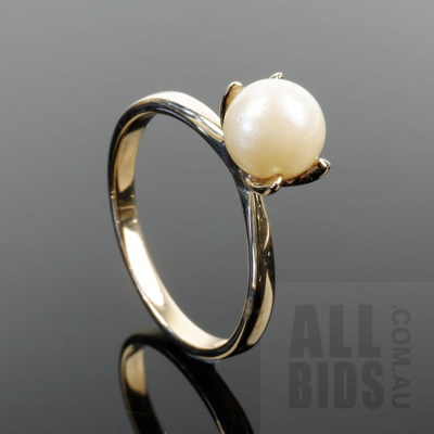 9ct Yellow Gold Cultured Pearl, 2.2g
