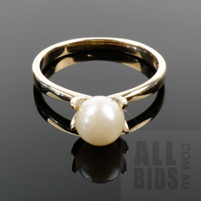 9ct Yellow Gold Cultured Pearl, 2.2g