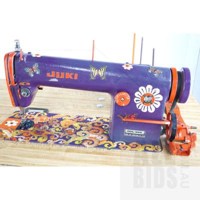Folk Art Decorated Juki DDL-555 Industrial Sewing Machine