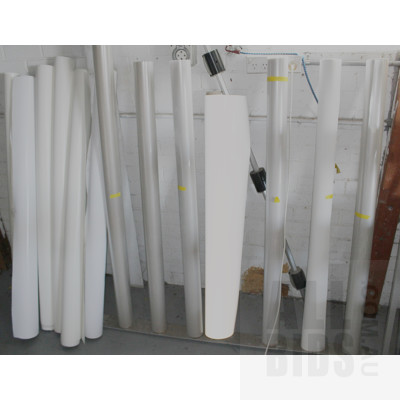 13 Rolls of Clear , White and Off White Commercial Vinyl and Laminate