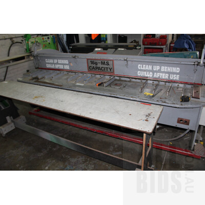 2400mm 16G MS Sheet Metal Guillotine and Mobile Bench