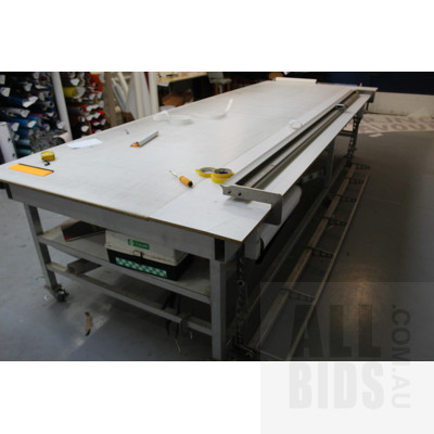 Custom Built Mobile Work Table With Keencut Javelin Extra 310cm Ultra Precision Cutter