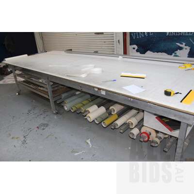 Custom Built Mobile Work Table With Keencut Javelin Extra 310cm Ultra Precision Cutter