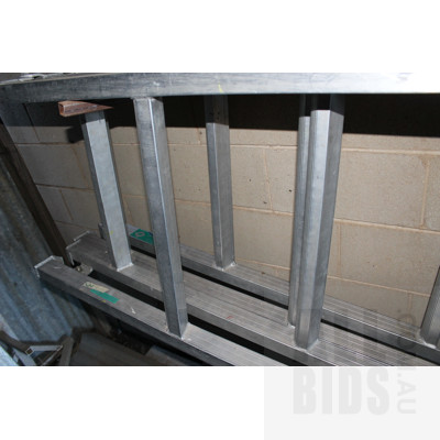 Alquip 3.7 Meter Alumimium Trestle Ladders - Lot of Two