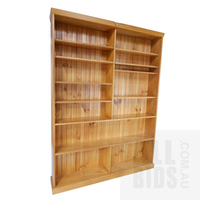 Large Contemporary Pine Bookcase