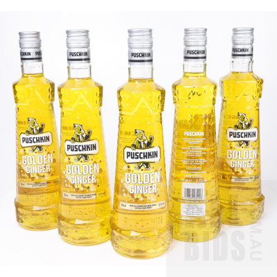 Puschkin Golden Ginger Liqueur 700ml Case of 5