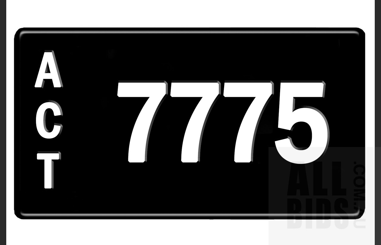 ACT 4-Digit Number Plate - 7775