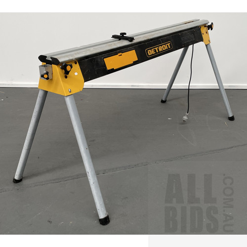 Detroit Mitre Saw Folding Stand With 4 Power Outlets