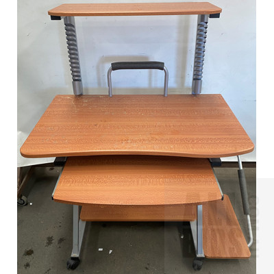 Multi-Level Laminate Wood Desk