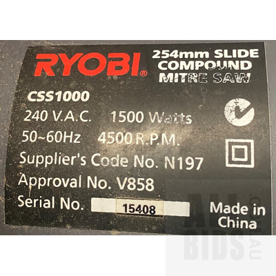 Ryobi CSS1000 Slide Compound Mitre Saw & Ozito MSS-002 Mitre Saw Stand