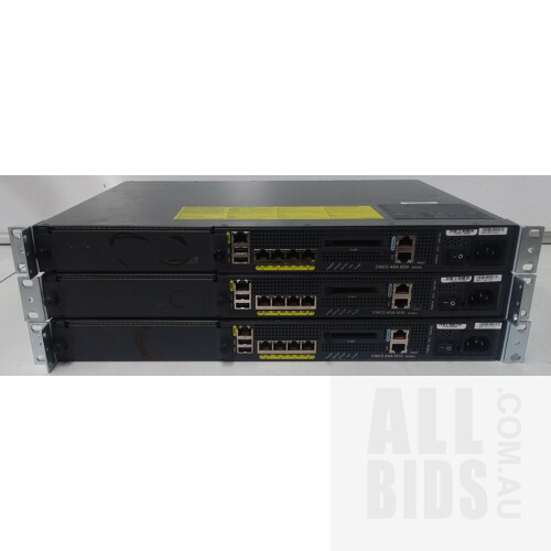 Ciso (ASA5520) ASA 5520 Series Adaptive Security Appliance Firewall - Lot of Three