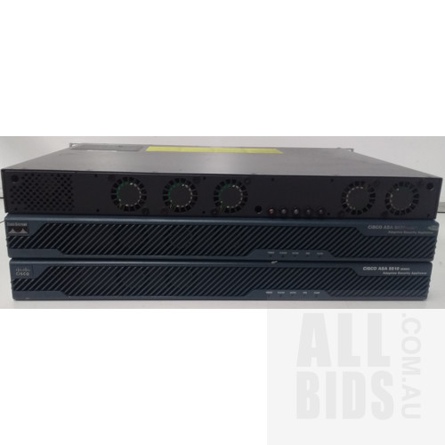 Ciso (ASA5520) ASA 5520 Series Adaptive Security Appliance Firewall - Lot of Three