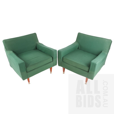 Two Retro Reupholstered Restalax Armchairs
