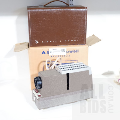 Vintage Boxed A Bell and Howell Headliner Slide Projector