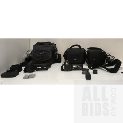 Sony HDR-PJ760VE Flash Memory HD Camcorder And Canon Legria HF G25 Full HD Camcorder With Accessories