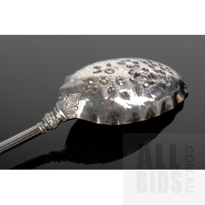 Victorian Sterling Silver Handled Berry Spoon, Birmingham, 1886