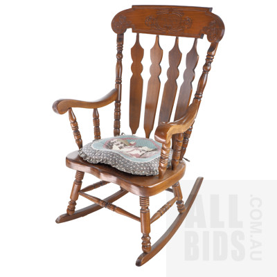 Antique Style Oak Rocking Chair