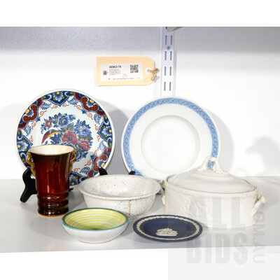 Hand Painted Carlton Ware Rouge Royale Cup, Royal Copenhagen Cabinet Plate, Wedgwood Jasperware Pin Dish and More