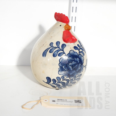 Retro Scandinavian Hand Painted Ceramic Chicken
