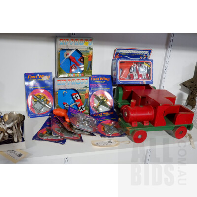 Collection Vintage Wooden Toys, Model Planes and More