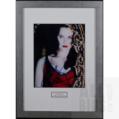 Framed and Signed Nicole Kidman Datine/Moulin Rouge Portrait