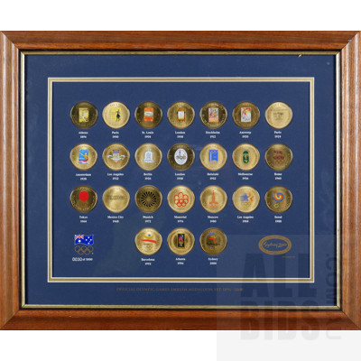 Official Olympic Games Emblem Medallion Set 1896-2000