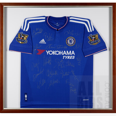 Framed and Signed 2014/15 Jersey of Barclays Premier Champions Chelsea Football Club