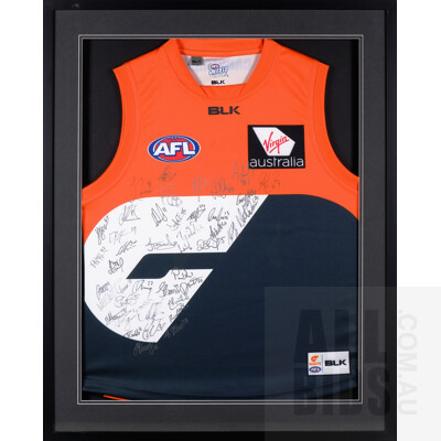 Framed and Signed 2015 GWS Giants Jersey