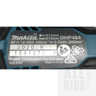 Makita DHP484 18V Mobile Brushless Heavy Duty Compact Hammer Driver Drill