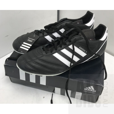 Adidas Kaiser 5 Liga Black And White Soccer Boots