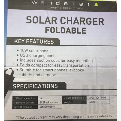 Wanderer Foldable Solar Charger - Lot Of Two