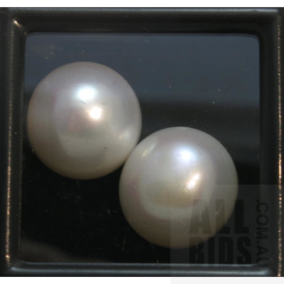 Pair of large Cultured Pearls