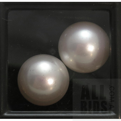 Pair of large Cultured Pearls
