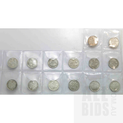 AUSTRALIA: Collection of Silver 3ds 1921-1964