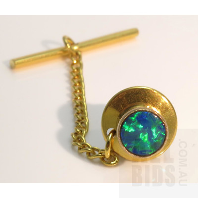 Australian Opal Doublet Tie Pin