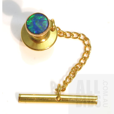 Australian Opal Doublet Tie Pin
